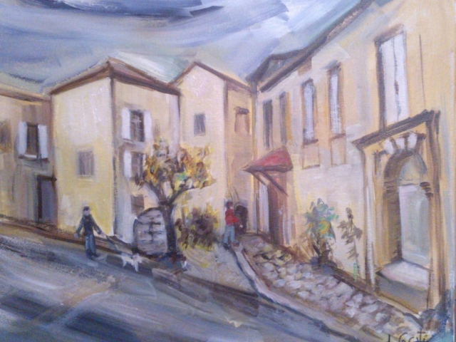 Saint Emilion, la rue du Couvent (format 46 x 38)