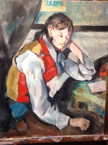 L’homme au gilet rouge – Cézanne